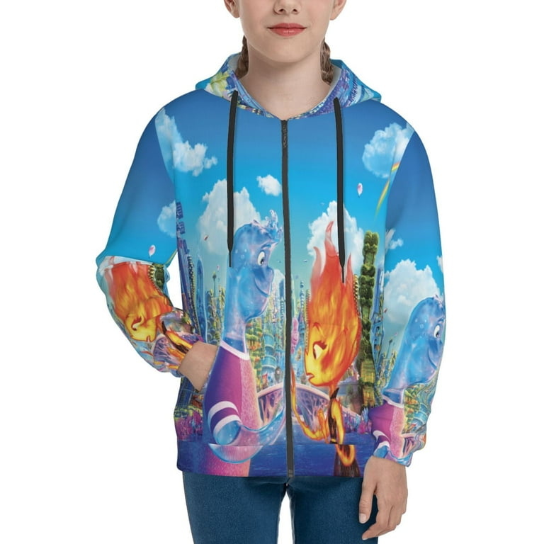 Water and fire hoodie hotsell