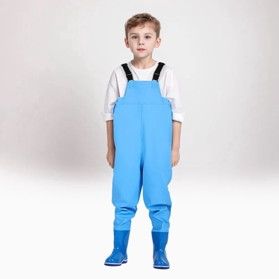 Youth Waterproof Chest Waders, Full Body Fishing Waders With Boots, Kid's Play Suit For Water Activities, Waterproof Outdoor Gear, Durable Rain Suit