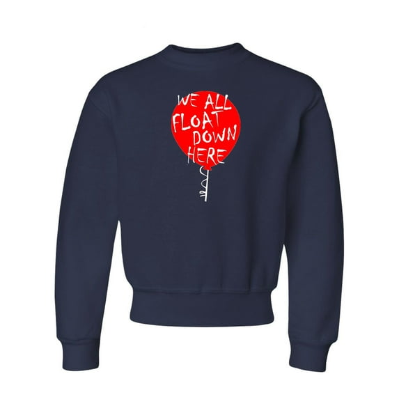 Youth We All Float Down Here Red Balloon Crewneck Sweatshirt