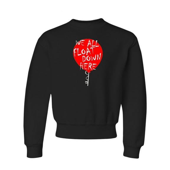 Youth We All Float Down Here Red Balloon Crewneck Sweatshirt