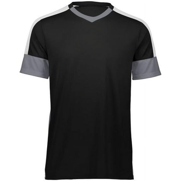 Youth Wembley Soccer Jersey - Black, Graphite & White - Large