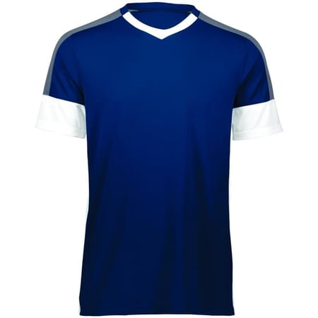 Youth Wembley Soccer Jersey - Navy, White & Graphite - Large