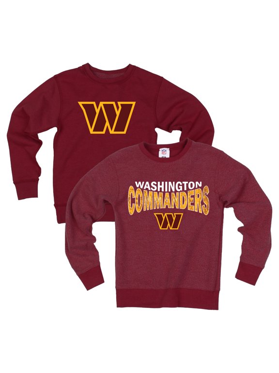 Youth Wes & Willy Burgundy Washington Commanders Reversible Fleece Sweatshirt