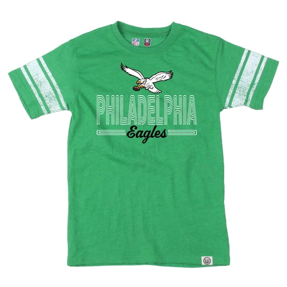 Youth Wes & Willy Kelly Green Philadelphia Eagles Football Jersey T-Shirt