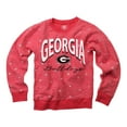thumbnail image 1 of Youth Wes & Willy Red Georgia Bulldogs Shimmer Star Reverse Fleece Raglan Pullover Sweatshirt, 1 of 1