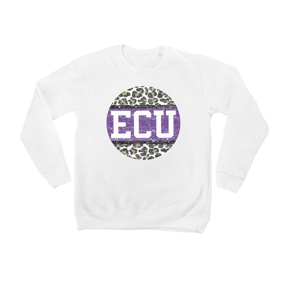 Youth White ECU Pirates Scoop & Score Pullover Sweatshirt