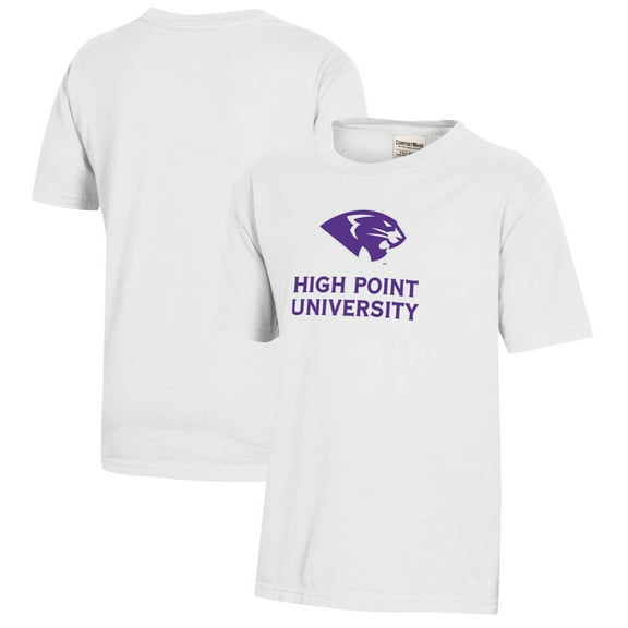 Youth  White High Point Panthers Logo Comfort Wash T-Shirt