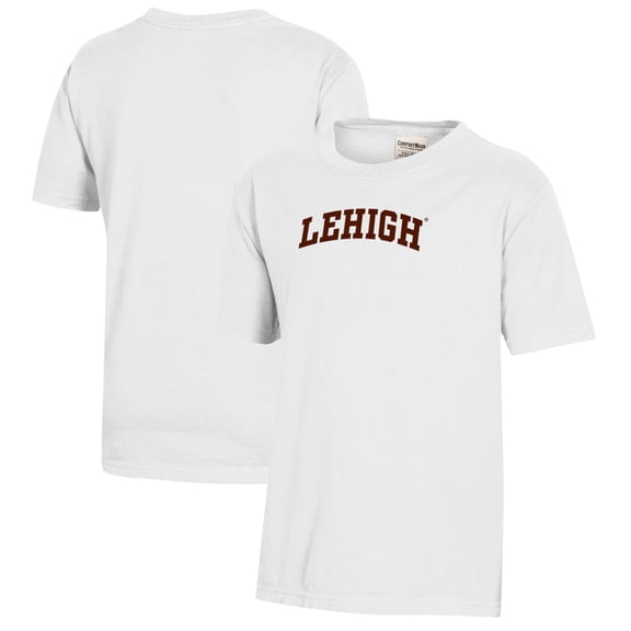 Youth  White Lehigh Mountain Hawks Logo Comfort Wash T-Shirt