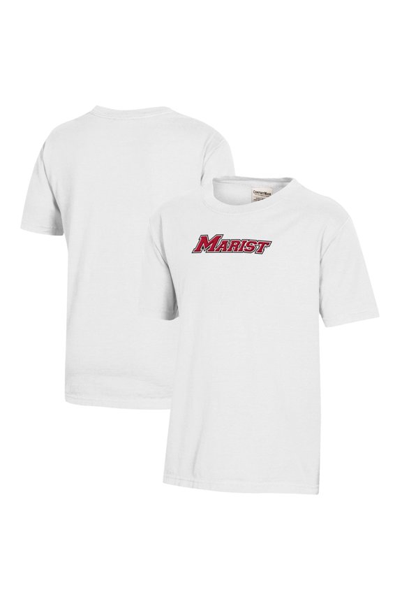 Youth  White Marist Red Foxes Logo Comfort Wash T-Shirt