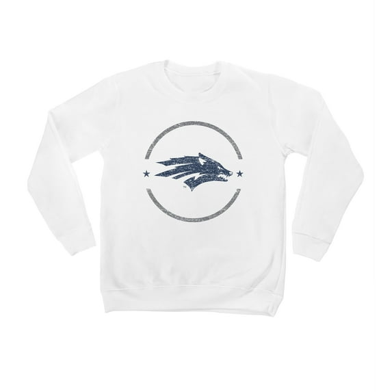 Youth White Nevada Wolf Pack End Zone Pullover Sweatshirt