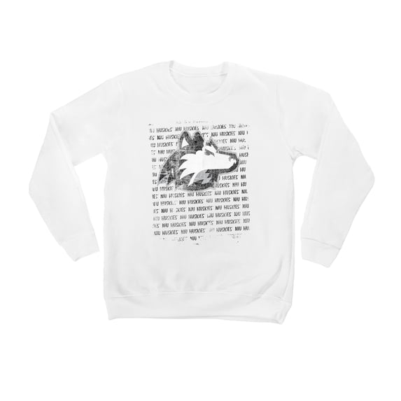Youth White Northern Illinois Huskies Bold Type Pullover Sweatshirt