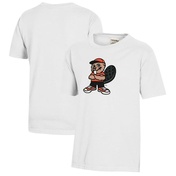 Youth  White Oregon State Beavers Logo Comfort Wash T-Shirt