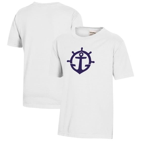 Youth White Portland Pilots Logo Comfort Wash T-Shirt