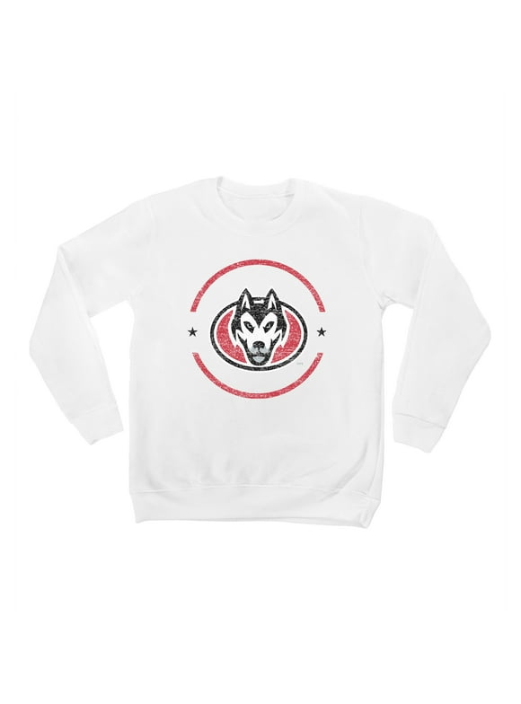 Youth White St. Cloud State Huskies End Zone Pullover Sweatshirt
