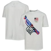 Youth White Team USA Luge Scattered Swatch T-Shirt