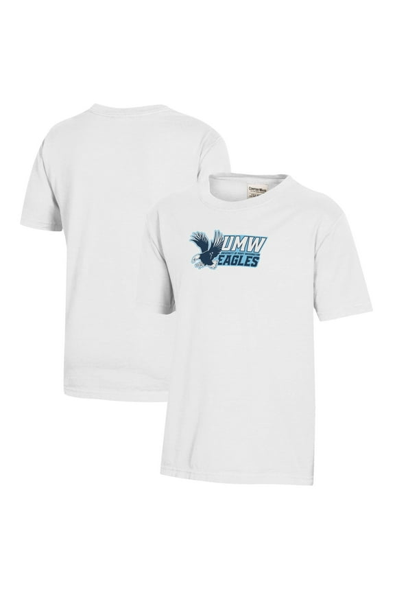 Youth  White University of Mary Washington Eagles Logo Comfort Wash T-Shirt