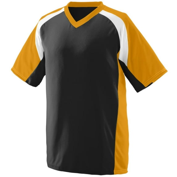 Youth Wicking Polyester V-Neck Short-Sleeve Jersey with Inserts 1536