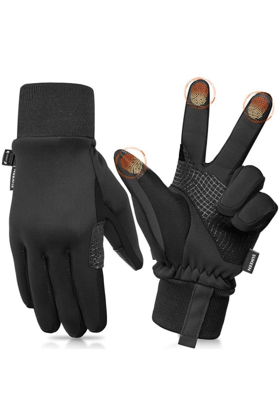 Youth Winter Gloves with Touchscreen Fingertips And Anti-Slip Grip – Soft Warm Gloves for Outdoor Sports Cycling And Everyday Cold Weather Activities(L)