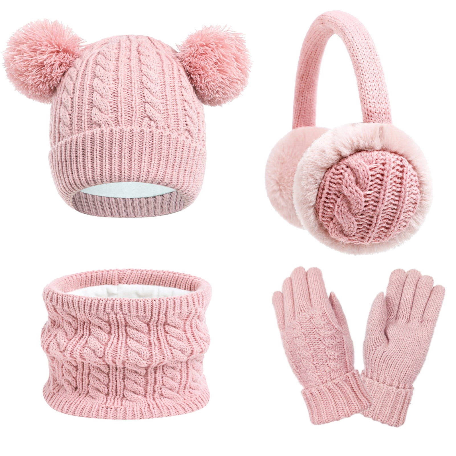 Youth Winter Protections set Kids Hat Scarf Gloves & Earmuffs Cold ...