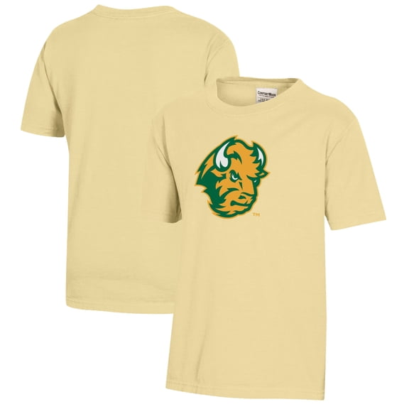 Youth  Yellow NDSU Bison Logo Comfort Wash T-Shirt