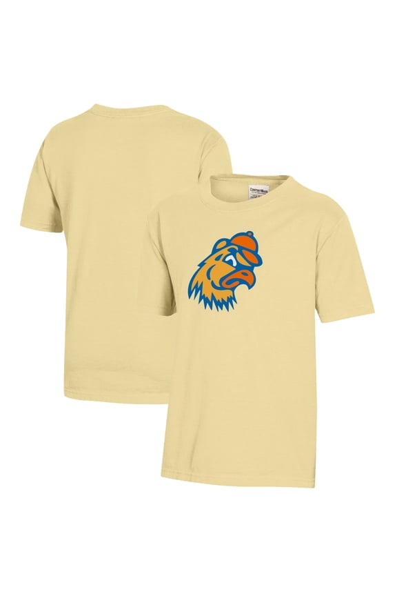 Youth  Yellow Trinity Bantams Logo Comfort Wash T-Shirt