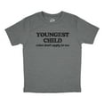 thumbnail image 1 of Youth Youngest Child Rules Dont Apply T Shirt Funny Sarcastic Sibling Novelty Tee for Kids, 1 of 8