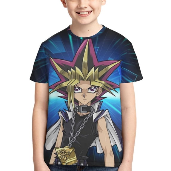 Youth Yu-Gi-Oh T Shirts 3D Printed Short Sleeve Tee Shirt for Boys Girls