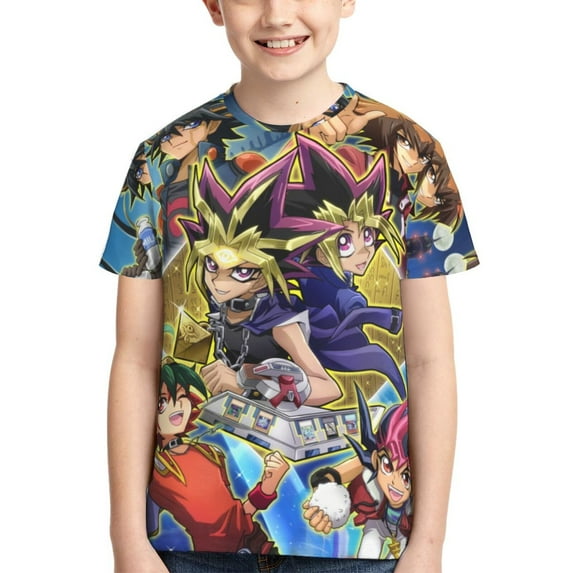 Youth Yu-Gi-Oh T Shirts 3D Printed Short Sleeve Tee Shirt for Boys Girls