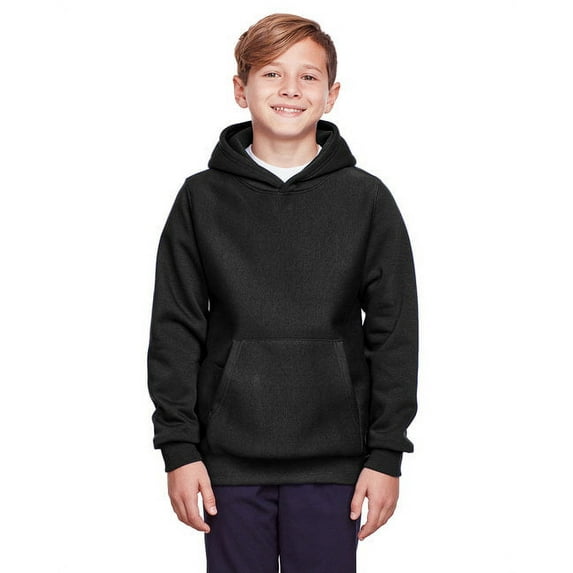 Youth Zone HydroSport™ Heavyweight Pullover Hooded Sweatshirt - BLACK - L