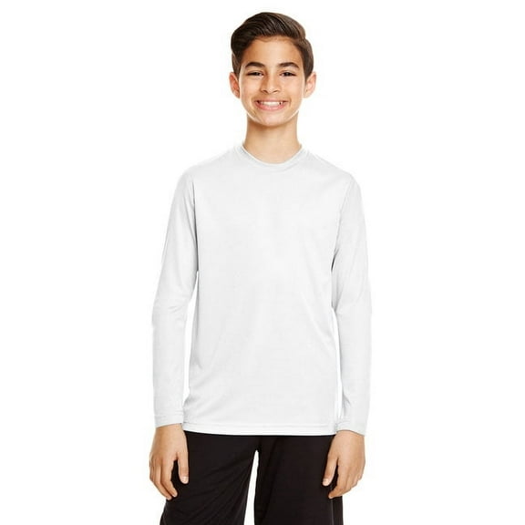 Youth Zone Performance Long-Sleeve T-Shirt WHITE L