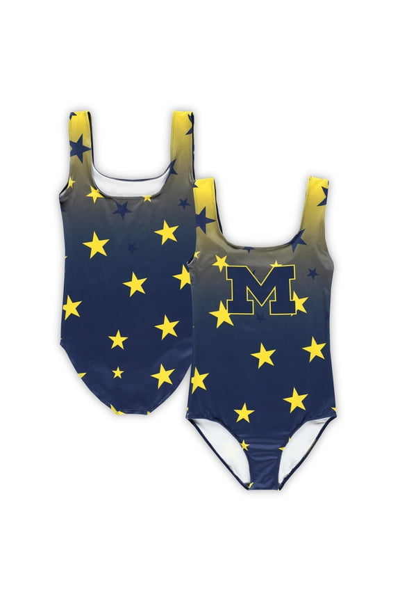 Youth ZooZatz Navy Michigan Wolverines Dance Leotard