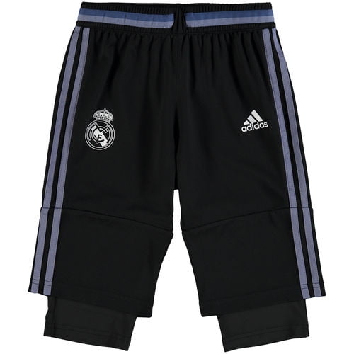 Youth adidas Black Real Madrid Training 3/4 Length climalite Pants