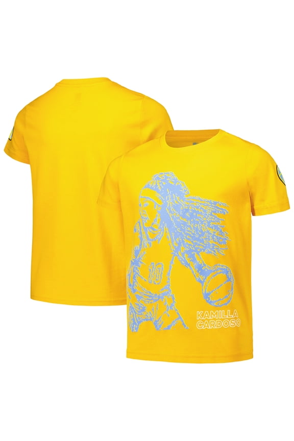 Youth round21 Kamilla Cardoso Yellow Chicago Sky Player T-Shirt