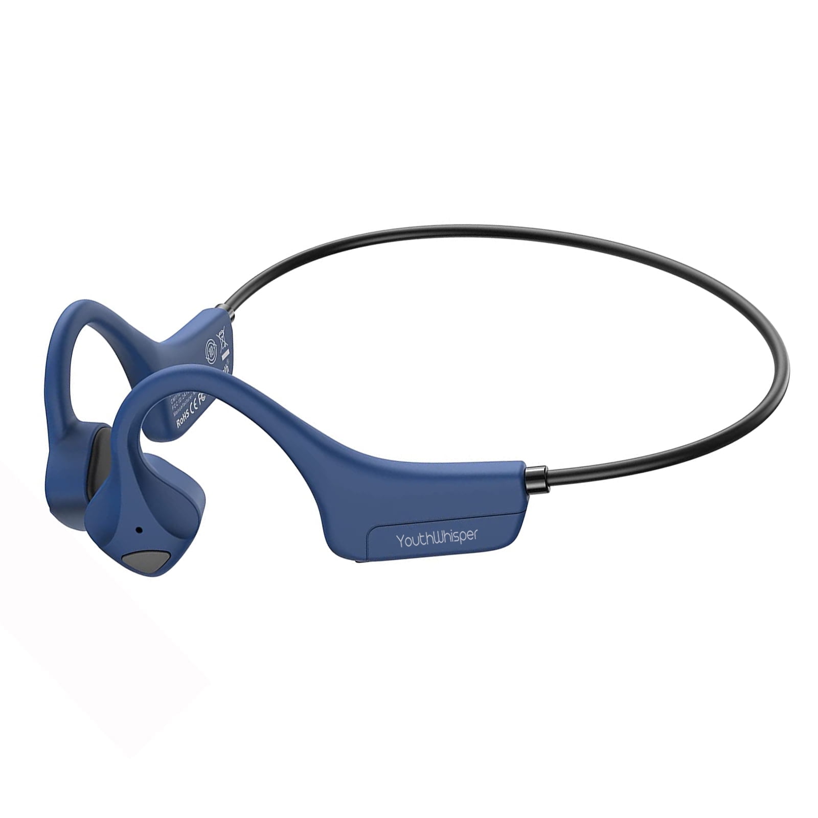 YouthWhisper Bone Conduction Headphones Bluetooth Open Ear Headset Wireless Bluetooth Sports Earphones with Built-in Mic Waterproof for Workout