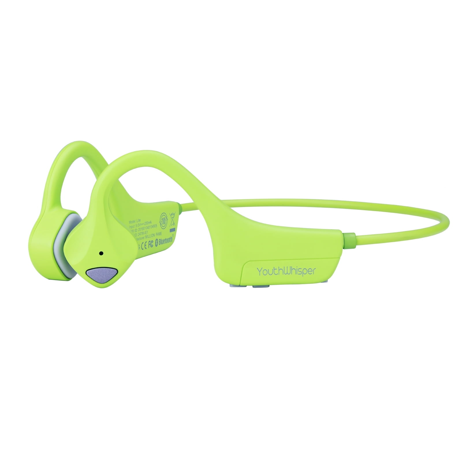 YouthWhisper Bone Conduction Headphones Bluetooth, Open Ear Wireless Headset with Mic, Sweat Resistant for Runnig Workout Hiking Running Fitness Walking
