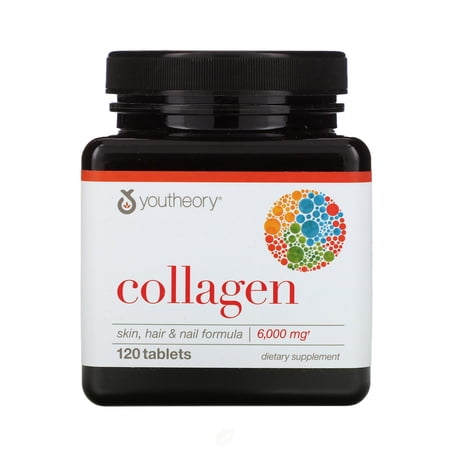 Youtheory, Collagen, 6,000 Mg, 120 Tablets, Pack of 2