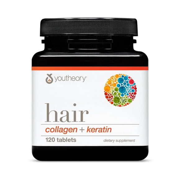 Youtheory Concentrated Effect Collagen with Verisol - Advanced Collagen Supplement - Supports Skin, Hair Thickness & Nail Strength - with Biotin & Vitamin C - Gluten, Soy & Dairy Free - 180 Tablets