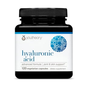 Youtheory Hyaluronic Acid Advanced Formula, 120 Capsules (Packaging May Vary)
