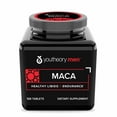 thumbnail interactive-video image 1 of Youtheory Men's Maca - Vegan Maca Supplement for Men - Supports Energy, Stamina & Endurance* - Dairy, Soy & Gluten Free - 120 Vegetable Capsules, 1 of 7