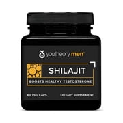 Youtheory Men’s Shilajit - Shilajit Capsules with PrimaVie Extract - Supports Stress Relief, Muscle Growth & Bone Health - Compatible with Vegan Diet - 60 Capsules (60-Day Supply)