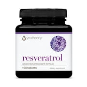 Youtheory Resveratrol تركيبة مضادة للأكسدة متقدمة ، 160 قرصًا