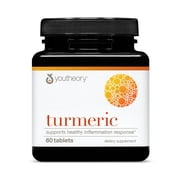 Youtheory Turmeric - 450 mg - With Black Pepper & Olive Leaf - Supports Joint & Brain Health* - Contains Bioenhancers, Curcuminoids & Herbal Extracts - 60 Tablets (20-Day Supply)