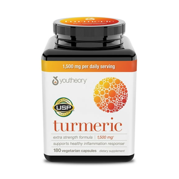 Youtheory Turmeric Extra Strength Formula 180 Capsules