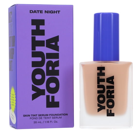 Youthforia Date Night Skin Tint Serum Foundation 120 (Fair-Neutral with Cool Undertones) 1.18 oz