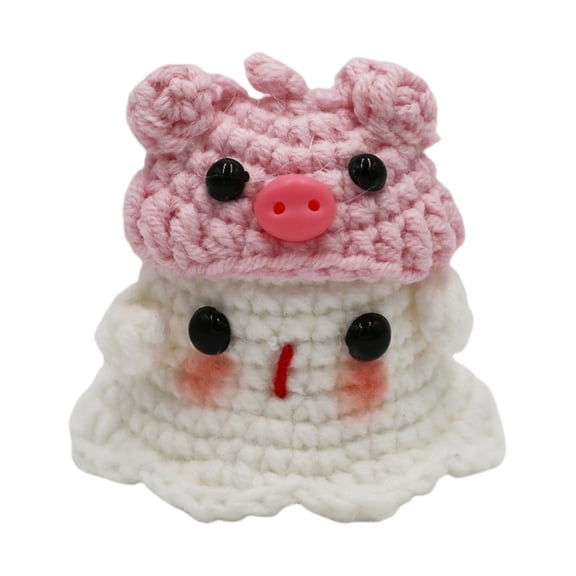 Youthful Ghostly Knitted Dolls Soft Knits Hanging Charm for Party Travel