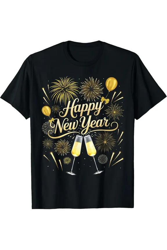 Youthful Matching 2026 NYE Family Holiday Celebration Graphic Unisex T-Shirt, up to size 5XL
