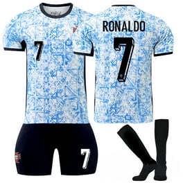 Epic Large Kids Munich V-Neck Blue/White Soccer Jersey Epic Large Kids Munich V-Neck Blue/White Soccer Jersey