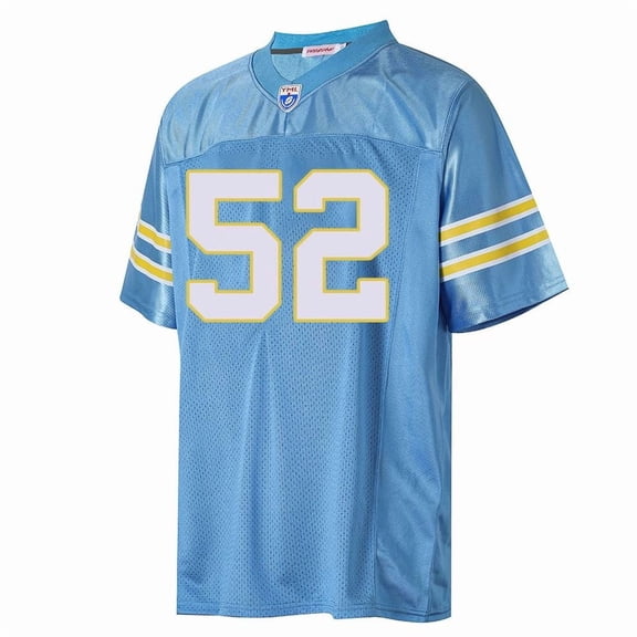 Youths Khalil Mack Blue Throwback Jersey T Shirts Embroidery On Number