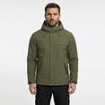 thumbnail image 1 of Youthup Men's 2-in-1 Water-Resistant Hooded Jacket Set - Breathable Fleece Lined Raincoat with Detachable Inner Layer for All-Season Outdoor, 1 of 11