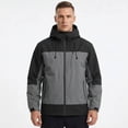 thumbnail image 1 of Youthup Men's Casual Colorblock Hooded Windproof Waterproof Jacket with 10001-15000mm Breathability for Outdoor Hiking Camping, 1 of 11